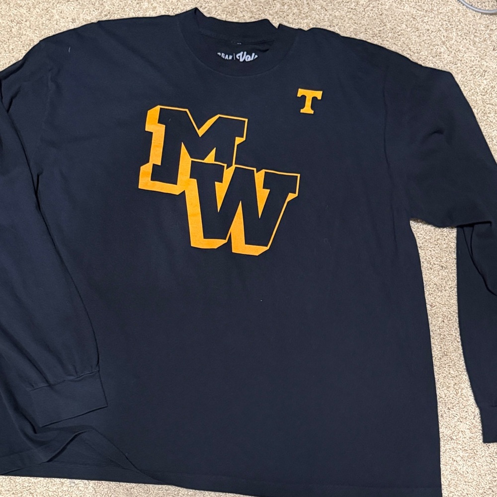 Morgan Wallen Black Long Sleeve Shirt with Yellow MW Logo
